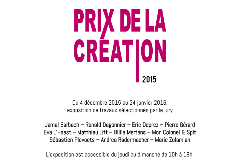 Prix de la Création 2015